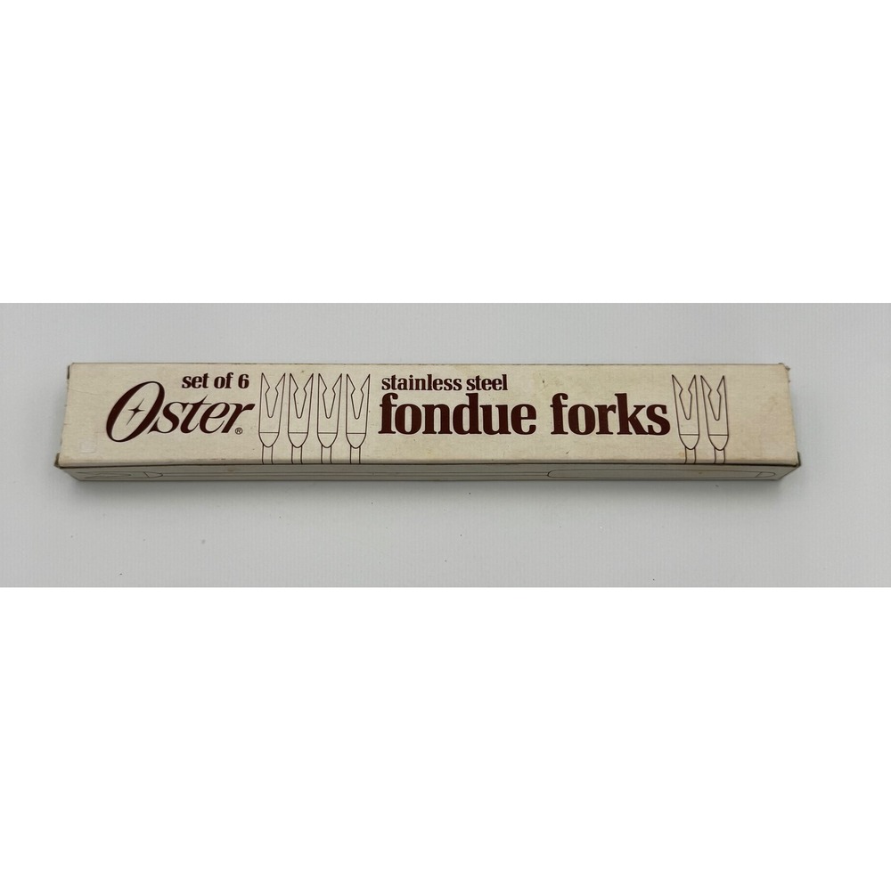 Vtg Oster Stainless Steel Fondue Forks Set of 6 MCM Unused In Box Japan